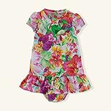 ポロラルフローレン ポニー付 フローラル半袖ワンピース マルチ (女の子6～9か月用) 9M [並行輸入品]
