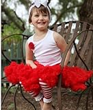 ラッフルバッツ レッドフラワー付きホワイトタンクトップ トップス 3T レッドフラワー