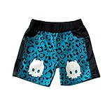 MONICA BABY BLUE キッズ ハーフパンツ スカル MONICA Skull ひょう柄ハーフパンツ 80cm サイズ ブルー コットン ポリエステル 2111506005