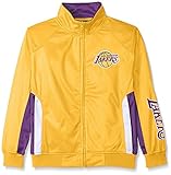 Los Angeles Lakers NbaマジェスティックBoys Full Zipトリコットトラックジャケットゴールドユースサイズ M