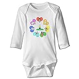 面白い 赤ちゃん ゲーム アンダーテイル カラフル 半袖ロンパース カジュアル White Size 12 Months