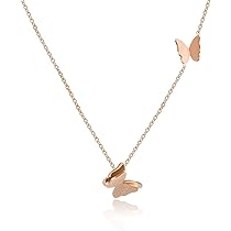 Amazon | CHLOEOS 蝶ネックレスバタフライレディースシンプル