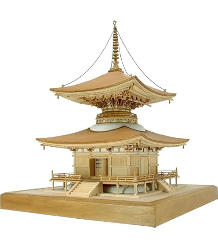 細密彫り石製多宝塔、時代物、珍品。 Amazon | ウッディジョー 1/50 石山寺 多宝塔 木製模型 組立
