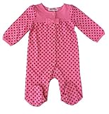Juicy Coutureベビー長袖ボディスーツカバーオールFooties カラー: ピンク