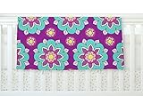 KESS InHouse Sarah Oelerich Bright Blossoms Aqua Purple Fleece Baby Blanket 40 x 30 [並行輸入品]