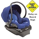Maxi-Cosi Mico AP Infant Car Seat w Baby on Board Sign- Reliant Blue by Maxi-Cosi