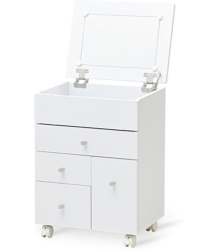 Amazon｜ドレッサー ドレッサーワゴン キャスター付き 化粧台 鏡台