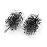 uxcell　ワイヤーチューブブラシ　パイプチューブ　80mm直径　ワイヤー　2個