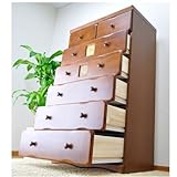 幅80cm 高さ135cm 6段 ハイチェスト カントリー風 木製 日本製 国産 チェスト AYU-3-030