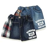 【アウトレット】 Bobson パッチワークスカート(80～130cm) キムラタンの子供服 ネイビーブルー 80 ( 77349x77849-143 )