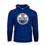 NHL Edmonton OilersスエードCrest Eliユースプルオーバーパーカー、YM、ヘザーロイヤル