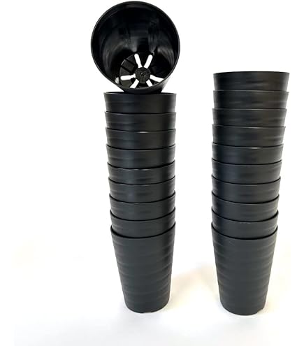 Amazon | 合体くん タキイ根巻防止連結ポリ鉢 9cm 黒 24鉢/1枚 【250枚