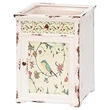 不二貿易 陶製 キャビネット 風 ポット 鳥 高さ28cm 33932