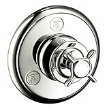 Hansgrohe 16833831 Axor Montreux Trio/Quattro Trim with Cross Handle, Polished Nickel [並行輸入品]