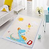 meetbelify Baby Care Play Matクロールマットコットン厚みカーペット滑り止め 55"x79" M143