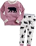 [Vaenait Baby]キッズ12ヶ月-9歳綿100％ルームウェア長袖パジャマ寝間着上下セット Funny Bear Pink 90