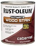 Rust-Oleum 260161 Ultimate Wood Stain, Quart, Cabernet [並行輸入品]