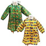 KidsForet キッズフォーレ 働く車柄 レインコート＆収納バッグ ランドセル対応 グリーンSサイズ