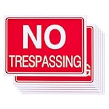パックの6 No Trespassing Signs – NoトレスパスSigns、Private Property Signs、PVCプライバシーSigns for Office、ビジネス、ホーム使