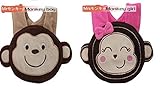 SHINA　Mr & Mrsモンキー　2枚入　新生児よだれかけ　よだれ掛け 防水 ビブ 　ベビーキッド用　可愛いモンキー ベビー スタイお食事エプロン　ビブ ベビースタイ