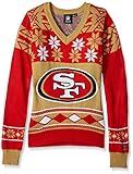 NFL San Francisco 49ersレディースVネックセーター、、Xラージ