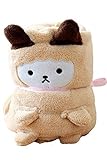 Ibeauti Cute Cartoon Nap Blanket, Multifunctional Air Conditioned Blanket for Kids, Girls, Office Wo