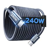 LISEN USB C & USB C ケーブル 急速充電【240W, 2M】タイプc ケーブル 急速充電（未来からの超高出力）C to C PD Type-c 高速充電コード たった1本で、すべてのデバイスを 高耐久 48本ナイロン織り MacBook Pro/Air、iPad Pro/Air、 iPhone 17 16 15 Pro Max 各種対応 (ミッドナイト，1パック)