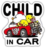 CHILD IN CAR チャイルドインカー 反射マグネットシート 赤 135mm×142mm 防水加工 日本製