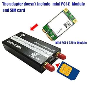 Amazon | WWAN/ LTEモジュール用Mini PCI-E to USB アダプタ SIMカードスロットつき ...