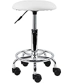 Amazon.co.jp: KKTONER 丸回転スツール キャスター付き 昇降椅子 PU