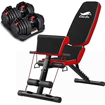 Amazon | Taimonik トレーニングベンチ＋可変式 セット商品 ダンベル