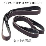 3/4"x12" 400 Grit 10 Pk Silicon Carbide Sanding and Knife Sharpening Belts Fits Ken Onion Work Sharp