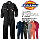 【アウトレット】ディッキーズ 長袖 カバーオール つなぎ LONG SLEEVE COVERALLS 「4879」 色:BLACK サイズ:L