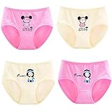 JIEYA 4パックベビーガールズコットン下着、ボウノットブリーフ、色揃え (7-8years, 4pack2)