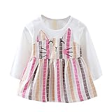 Cutelove　チェックドレス ドレス　プリンセス　ロングスリーブ　長袖　コットン　綿　女の子　ベビー　ガールズ　赤ちゃん　幼児　春　秋　可愛い　素敵　カジュアル　普段着　韓国　チュチュベビー