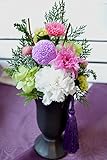 枯れない 仏花　100% プリザーブドフラワー 淑華 お供え お悔やみ (ピンクパープル)
