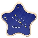 名入れ可 乳歯ケース 星座 デザイン 乳歯入れ 檜 木製 スター 星型 出産祝い メモリアル ギフト (名入れあり, 02. Taurus(おうし座 4/20-5/20))