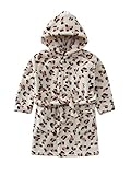 (FUPUTWO) バスローブ ガウン ベビー キッズ オールシーズン フード付き 湯冷め防止 速乾 保湿 2サイズ (110, ヒョウ柄)