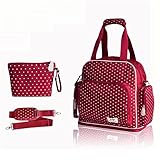 KANGMING 多機能リュック レディース マザーズバック リュックサック ハンドル付き マザーズバック お手提げ ドット柄 防水 オックスフォード生地 通学 通勤 ショルダーバッグ レディース 大