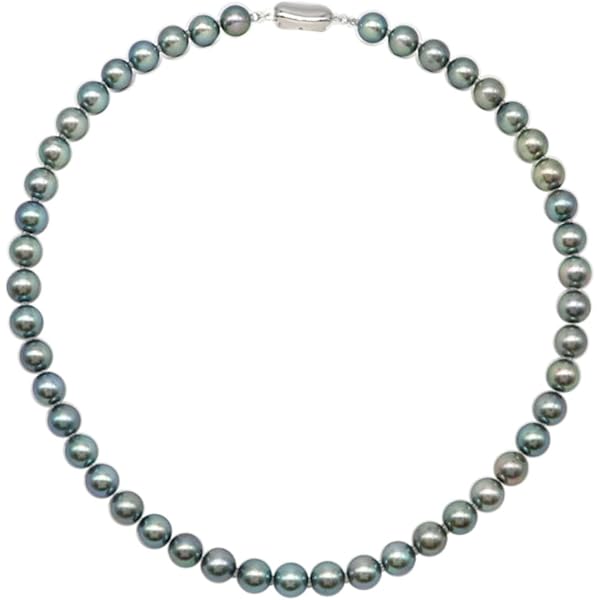 Amazon | 真珠 パールネックレス あこや真珠 8mm-8.5mm ブルーグレー