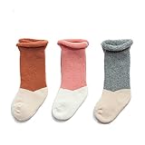 BIANHUAN キッズ 子供 幼児用 靴下 ソックス 3足 セット 冬 アニマル くつした 男の子 女の子 柔らかい (XS:0-6ヶ月の子供にお勧め, A)