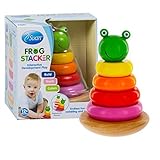 Magnetic Wobble Frog Stacker by Svan - 100% Real Wood, Includes 6 Magic Stacking Pcs [並行輸入品]