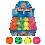 The HarlequinブランドAssortedスポーツパターンハードスポンジゴムhi-bounce Balls – パックof 12 – 参照pbf149