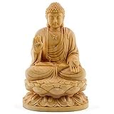 卍 仏像 木彫仏像 木彫り 木製 仏像 釈迦如来 座像 2.0寸 桧木 本体のみ 釈迦如来像 曹洞宗 臨済宗 天台宗 禅宗 本尊 お釈迦様 座釈迦 縁起物 祈る 開運 スピリチュアル プレゼント 贈り物 ギフト お土産 お守り 置物 風水 飾り