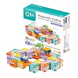 Qbi Supermarket Adventures 2歳以上向けセット スーパーマーケットアドベンチャー ブロック24個 カード6枚 プルバックカー2台 オンラインチャレンジカード付属 知育玩具 2歳以上対象