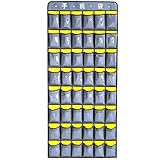 ozzptuuオックスフォード教室ポケットチャートドアHangingオーガナイザーストレージフック付き携帯電話用のCalculatorsコーヒー 54 Pockets