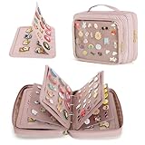 Luxja 缶バッジ 収納 バッグ クリアポケット付き 缶バッジコレクション ピンバッジ 収納ケース ファイル 推し活グッズ ディスプレイ 保管 持ち運び プレゼント ブラック