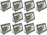 【10個セット】 200W LED 投光器 作業灯 ハロゲン2000W相当の明るさ！ 防水 防塵 AC100V 夜間作業/工事現場/野外イベントなどに