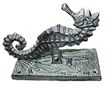 jtw- Heavy Cast IronアンティークスタイルNautical Seahorseドアノッカー6 Tallグリーン仕上げ海シェル