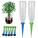 everso　【4個セット】おまかせ吸水キャップ 自動散水ボトル 鉢花・観葉植物の自動給水器 園芸 給水 キャップ 野菜 植物 留守用 ペットボトル対応 繰り返し使用可能 ガーデニング用品